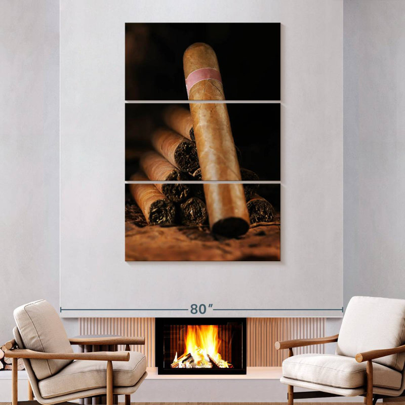 Senne Stacked Cuban Cigars, 74" H x 48" W