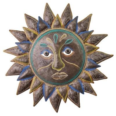 Fleur de soleil peinte et dorée