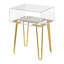 Table de chevet en acrylique avec pieds en métal et petite table de bout simple et moderne