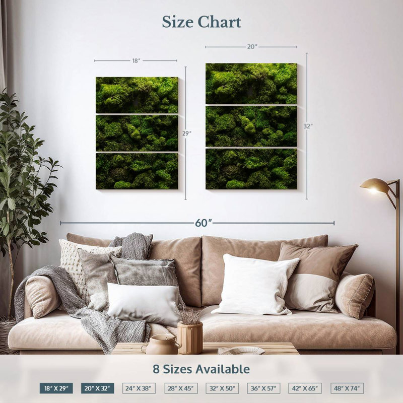 «Thick Moss», reproduction d'art sur toile, H 32 po x l 20 po x P 1,25 po