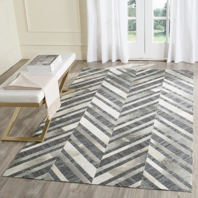 Tapis en cuir et viscose tissés à la main Sevastopol