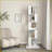 Bookshelf 5-Tier 360° Rotating with Clear Acrylic Shelves &amp; Anti-Toppling Base | White | Particle Board