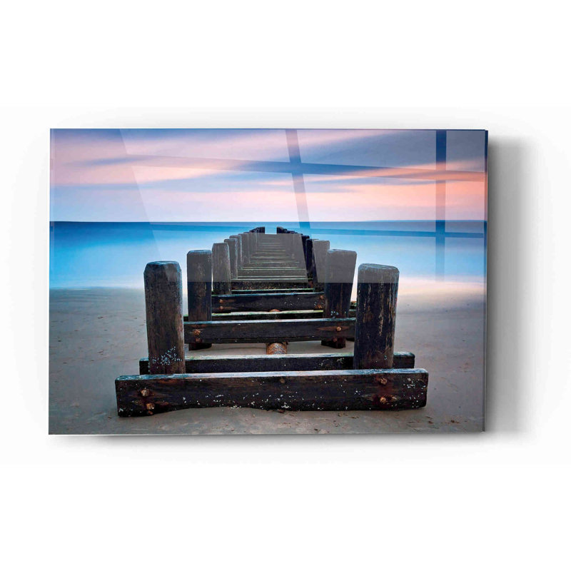 «Coney Island Pier» par Katherine Gendreau, art mural en verre acrylique, H 16 po x l 24 po x P 0,12 po