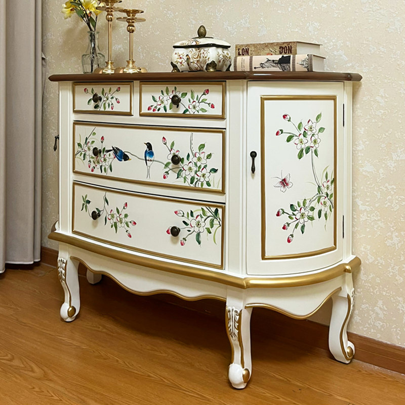 Entrance Cabinet Semicircle Decorative Cabinet Accent Cabinet