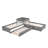 L-shaped Platform Bed with Trundle and Drawers Linked with built-in Desk-85015934