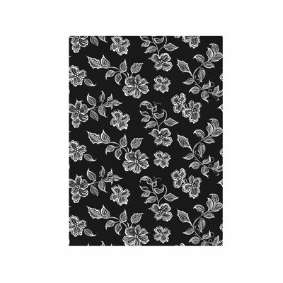 «Floral Floral Dreams», impression d'art moderne sans cadre noir et blanc