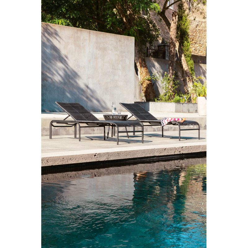 Loop Outdoor Chaise Lounge, Black