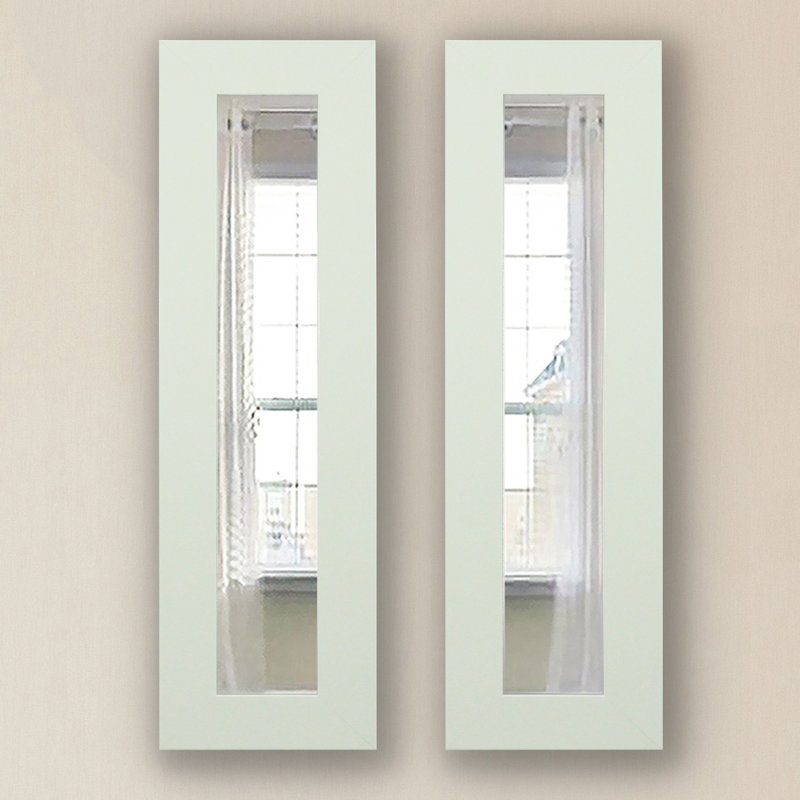 Miroir d'appoint Billie-Rae, H 21,5 po x l 9,5 po, Blanc