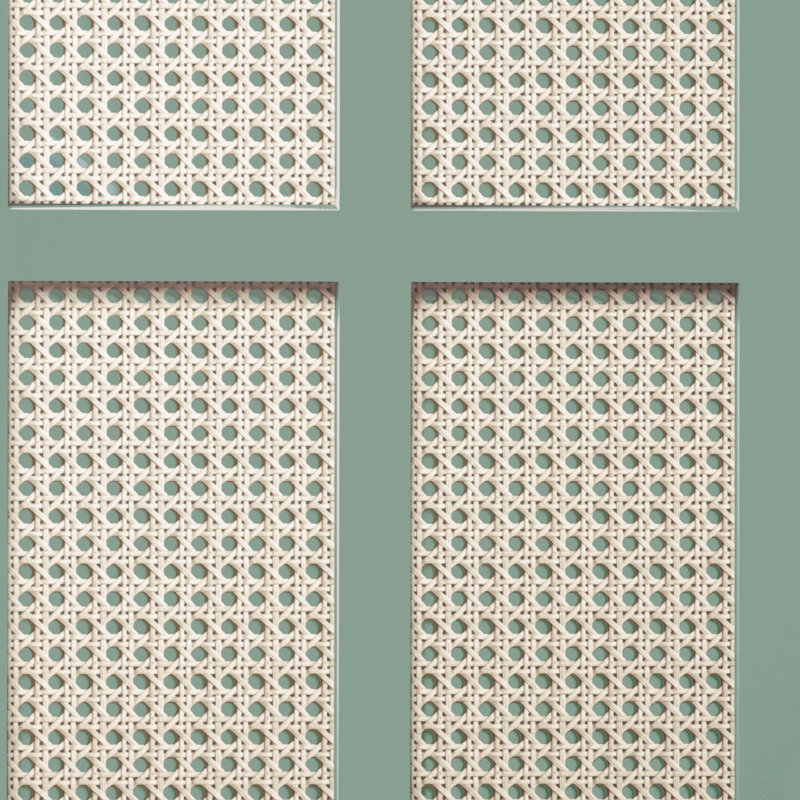 Cane Panel Wallpaper, Sage