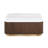 Kirtin Square Marble Cocktail Table With Gold Accent Base-596848123