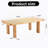 Modern and minimalist rectangular rattan tabletop with rubber wooden legs, imitation rattan woven Chinese side table