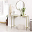 100cm Glass Top Console Table-97927195