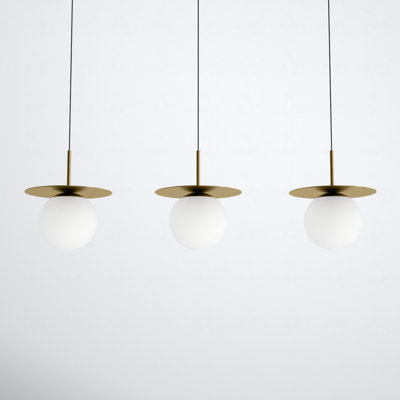 Cathy 3 Light Glass Dimmable Pendant