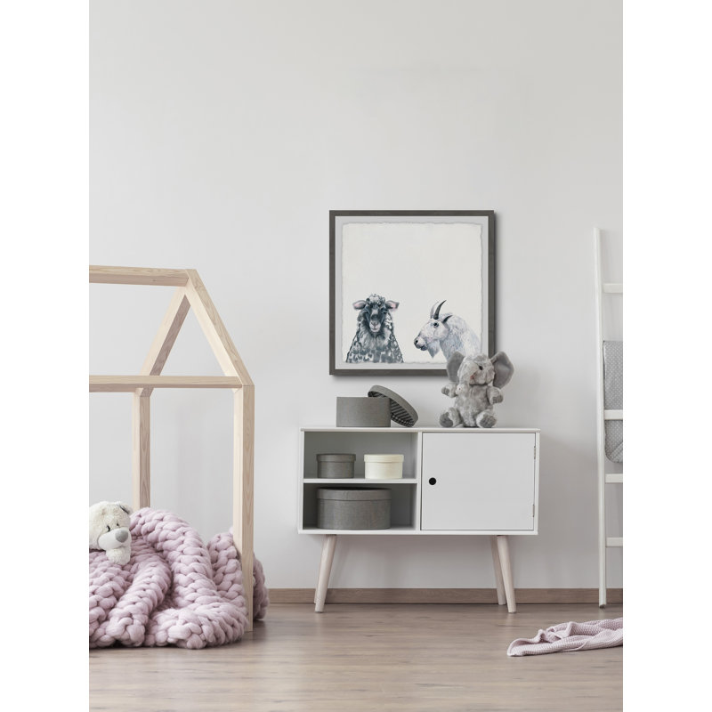 «Black and White Duo», reproduction encadrée, H 12 po x l 12 po x P 1,5 po, Gris