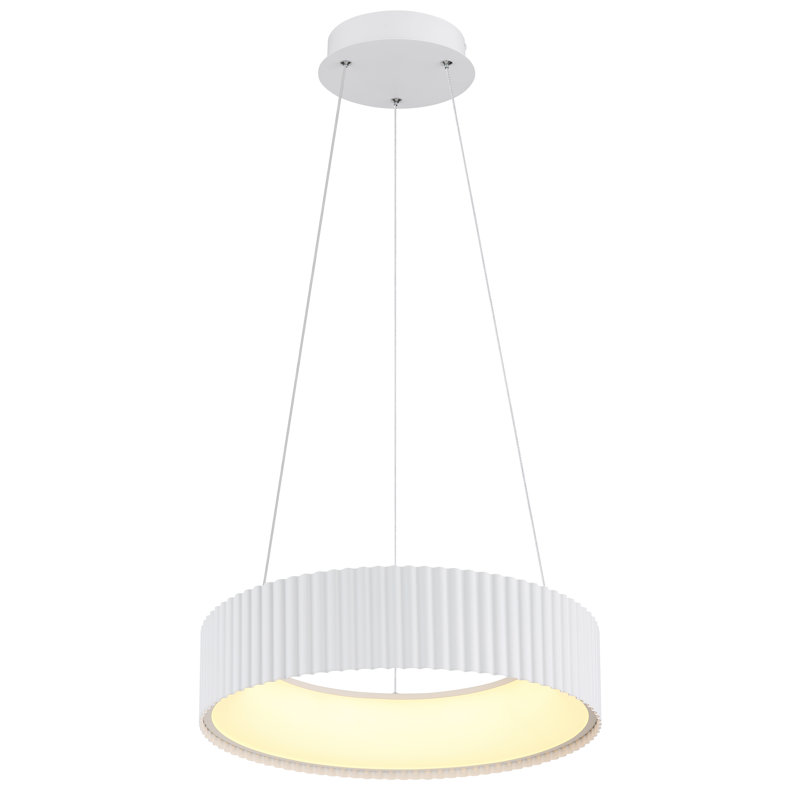 1 - Light LED Geometric Pendant, White
