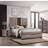 Contemporary Nightstand With Two Drawers And Metal Knobs, Bed Side Table-1847715194