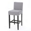 Tabouret 30 "en tissu avec cadre en bois massif (ensemble de 2)