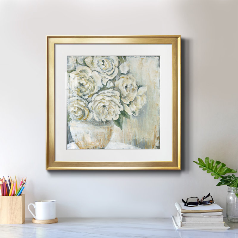 Tocco Del Sole - Reproduction d'art sur papier encadrée, Papier encadré doré, H 26,5 po x l 26,5 po x P 1,5 po