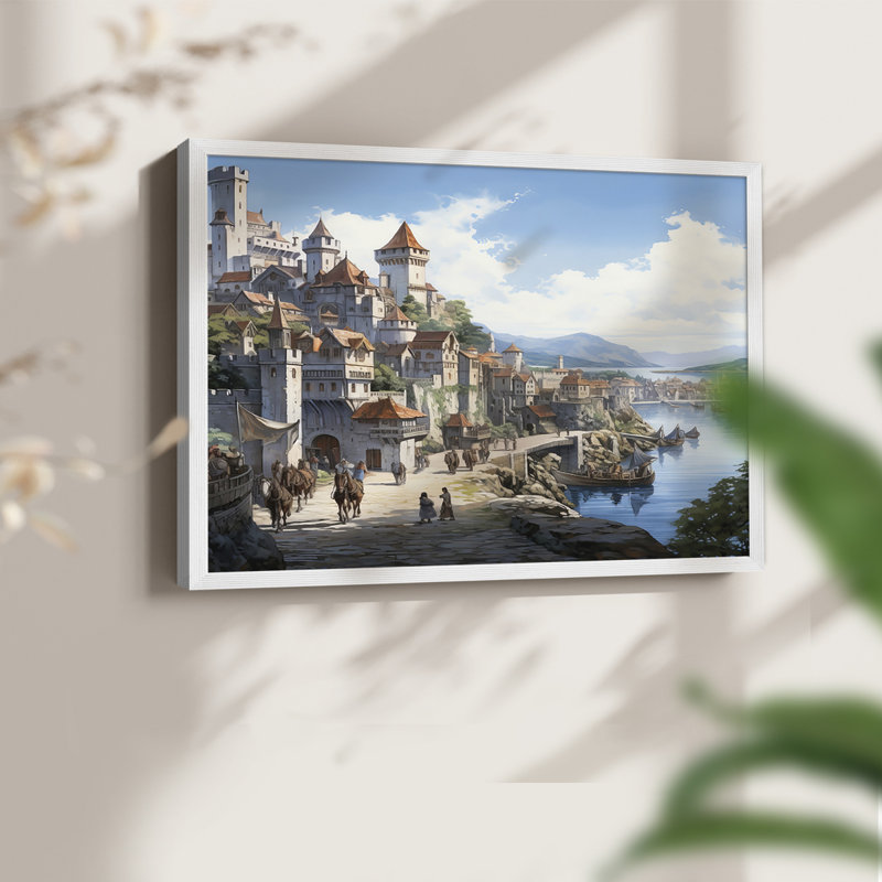 Landscape Series-LXXIV -Framed Print - Restickable, H 11 po x l 14 po, Blanc