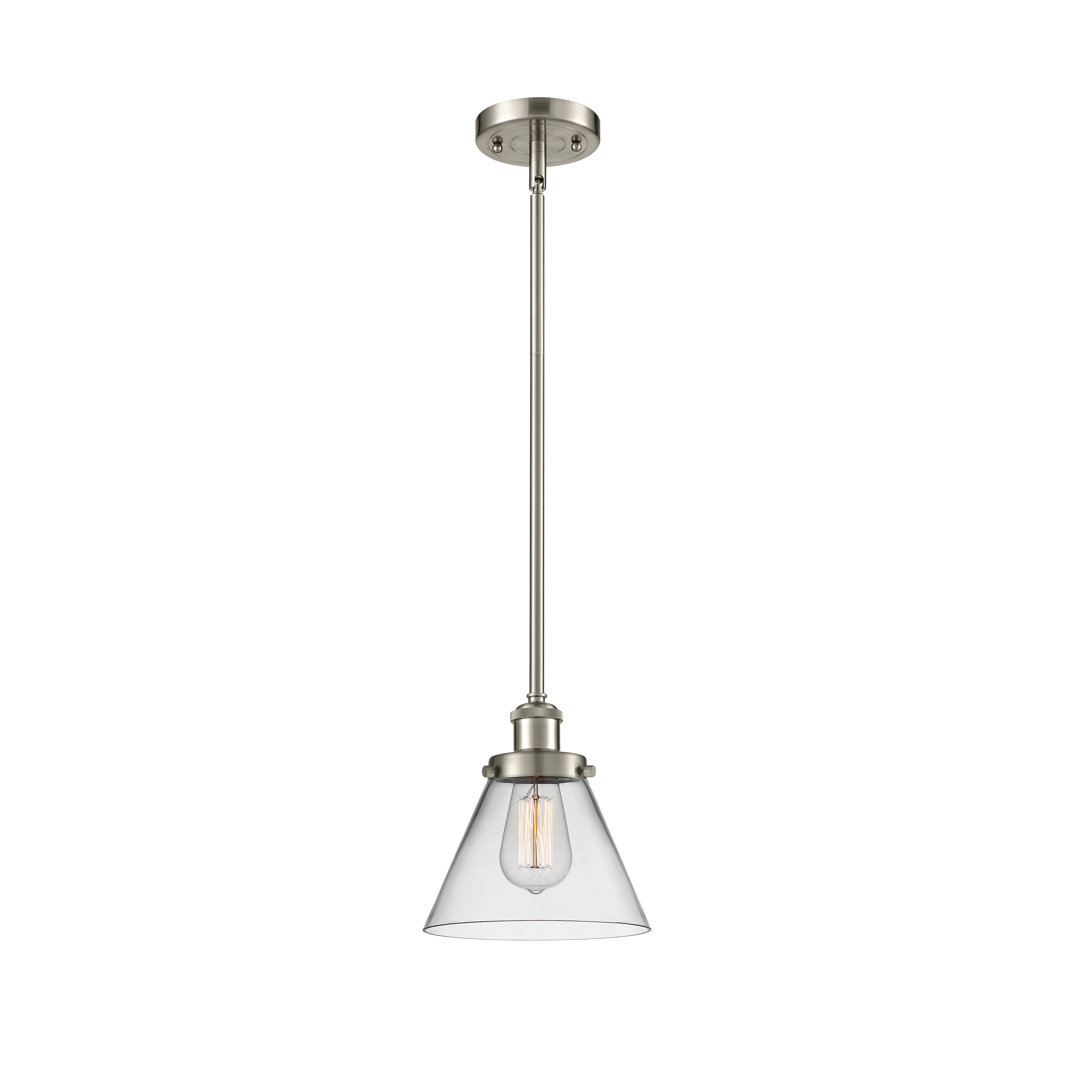 Ballston Urban Cone - 1 Light 8" Stem Hung Mini Pendant Beachcrest Home™ Shade 