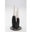 Salar Decorative Ceramic Candleholder With Gold Leaf Solid Wood Plynths By Andean, In Stock-692180800