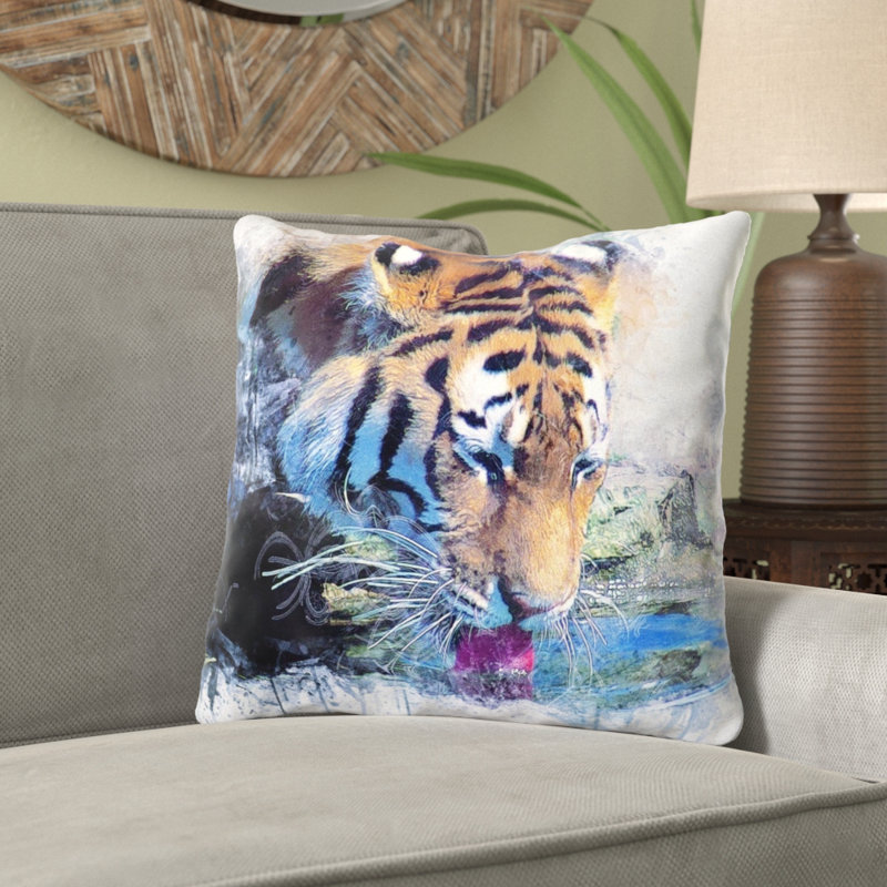 Celyn Outdoor Reversible Throw Pillow, Microsuede, Indoor