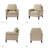 Pascarella 31.5" W Transitional Genuine Leather Club Chair with Solid Wood Legs-93301721