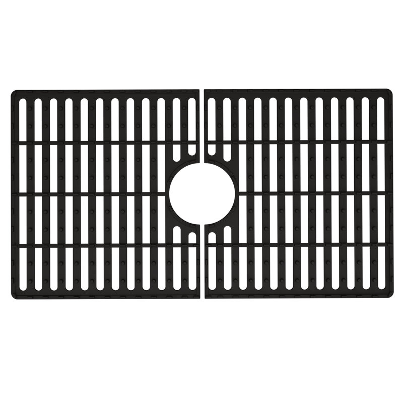 Silicone Grid 27" L x 15" W Silcone Bottom Sink Grid for 30 in. Single Bowl Kitchen Sink, Black