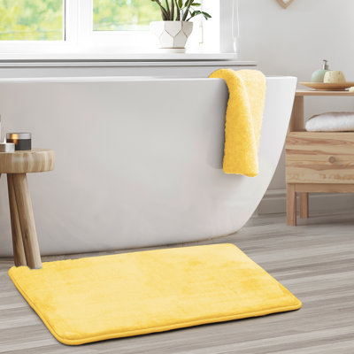 Ensemble de tapis de bain en mousse viscoélastique ultra doux et absorbant avec envers antidérapant