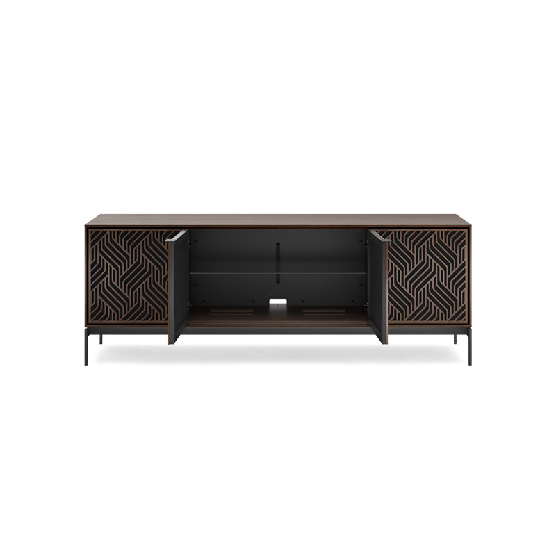 Elements - Cabinet with Console Base - Weave Door, Toasted Oak