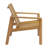 Kenmare Modern Rustic Acacia Wood Outdoor Lounge Chair with Slatted Back and Curved Seat-125238884-129684000