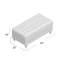 Repose-pieds de cocktail rectangulaire avec rangement capitonné en similicuir de 43 po de largeur Blancha