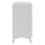 Ensemble de chambre à coucher 3 pièces Marisol Eastern King avec tête de lit à DEL, fini blanc lustré, commode et table de chevet inclus
