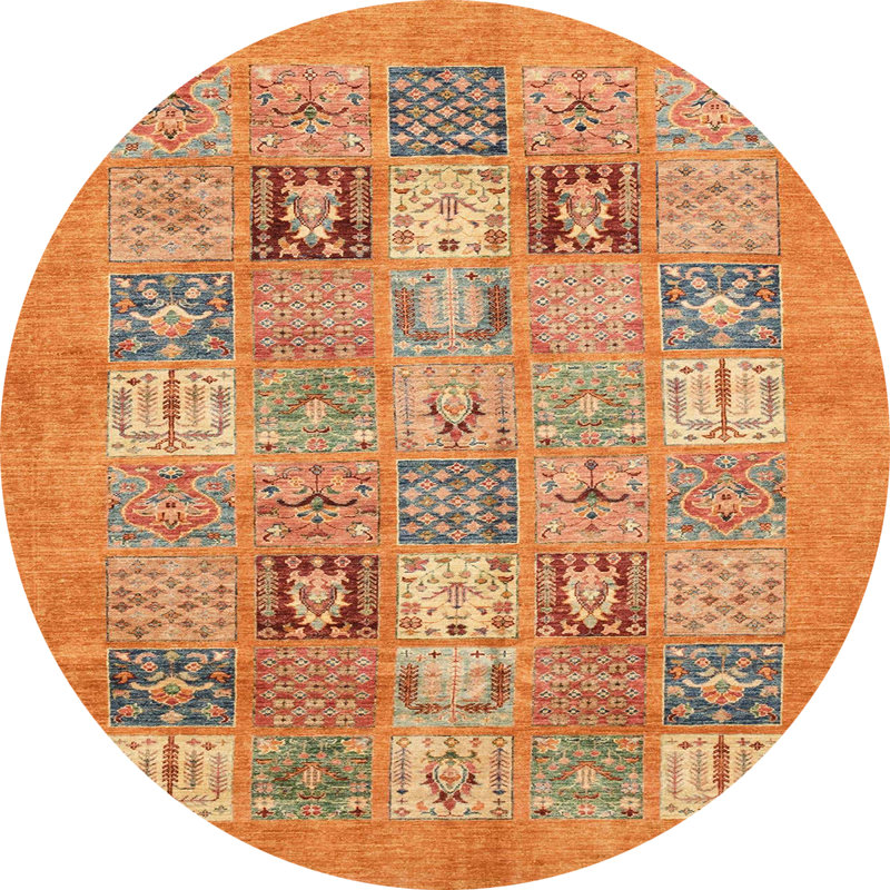 Abstract Indoor Rug, Round 8'