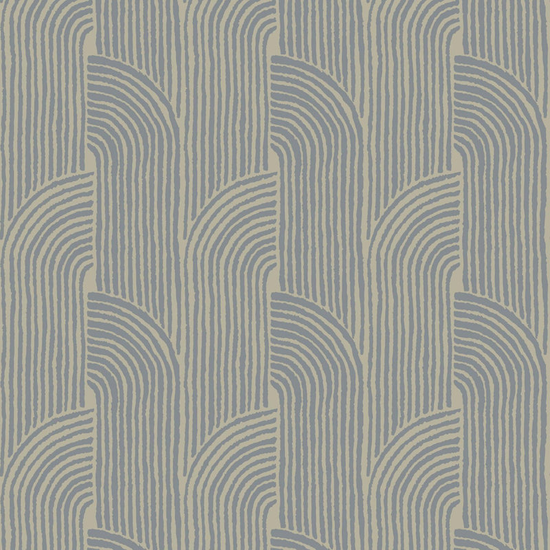 Woven Arcs - Loft Stone Wallpaper