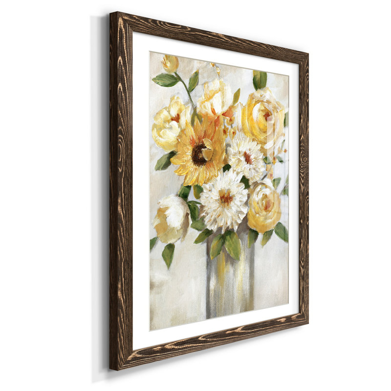 Sunshine Bouquet - reproduction de photo encadrée sur papier, Noyer, H 37,5 po x l 27,5 po x P 1 po