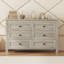 Commode 6 tiroirs au design rustique pour chambre à coucher-1096030903