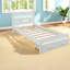 Lits simples peu encombrants avec rangement, structure en bois massif, style maison moderne