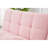 71" Convertible  Sofa Bed Futon With Gold Metal Legs Teddy Fabric (Pink)-628191098