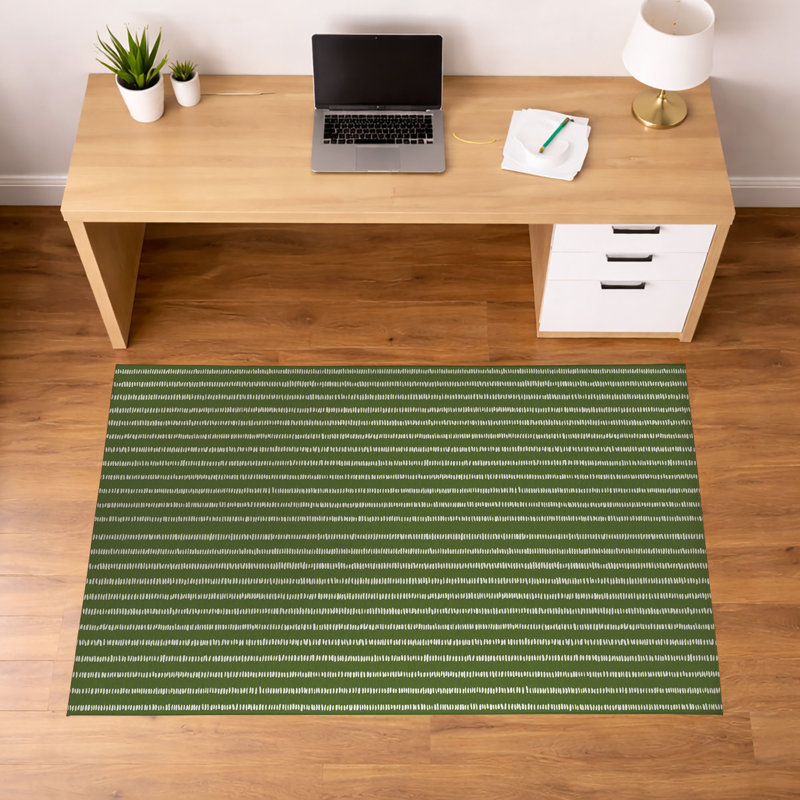 Tapis de bureau léger Scatter Row, L 60 po x P 36 po, Olive Green