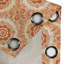Rideau décoratif à œillets orange 2 panneaux Dakota Fields, 50 po x 84 po, orange et beige-106350037