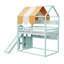 Bunk Bed With Canopy, Slide & Built-In Bookshelves-2082332588