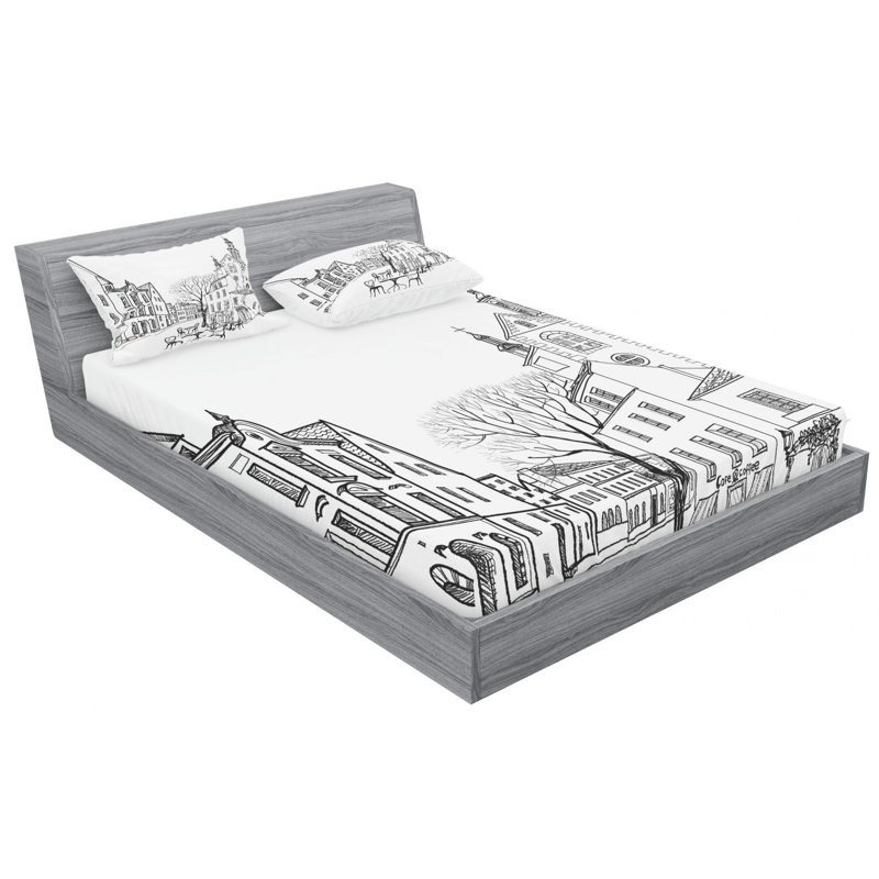 Microfiber Sheet Set, Full Sheet Set with Fitted Sheet