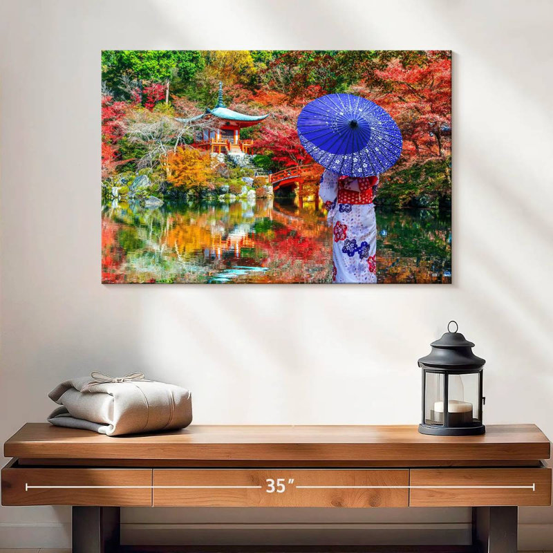 Lilie Daigoji Temple In Autumn, 16" H x 24" W
