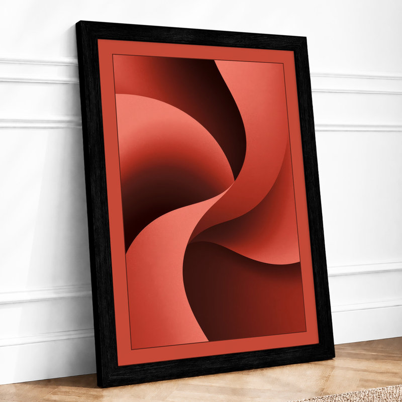 Spiral Forms In Motion Modern - Print, Black, A4 - 29.7 x 21.0 cm
