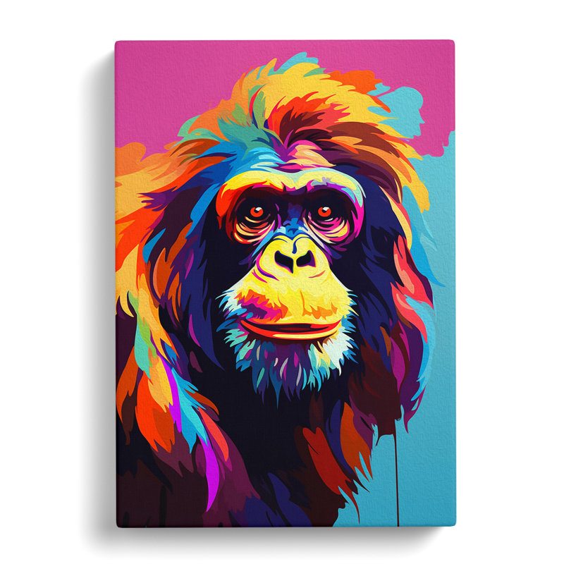 Orangutan Pop - No Frame Print, 60cm H x 40cm W x 3cm D