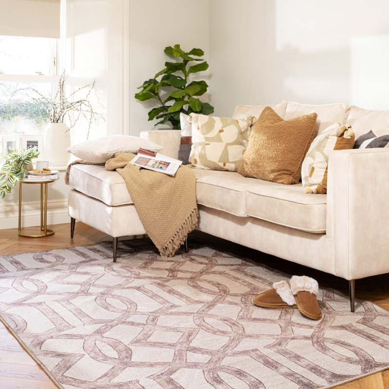 Vintage Look Cotton Flatweave Area Rug, 200cm x 290cm