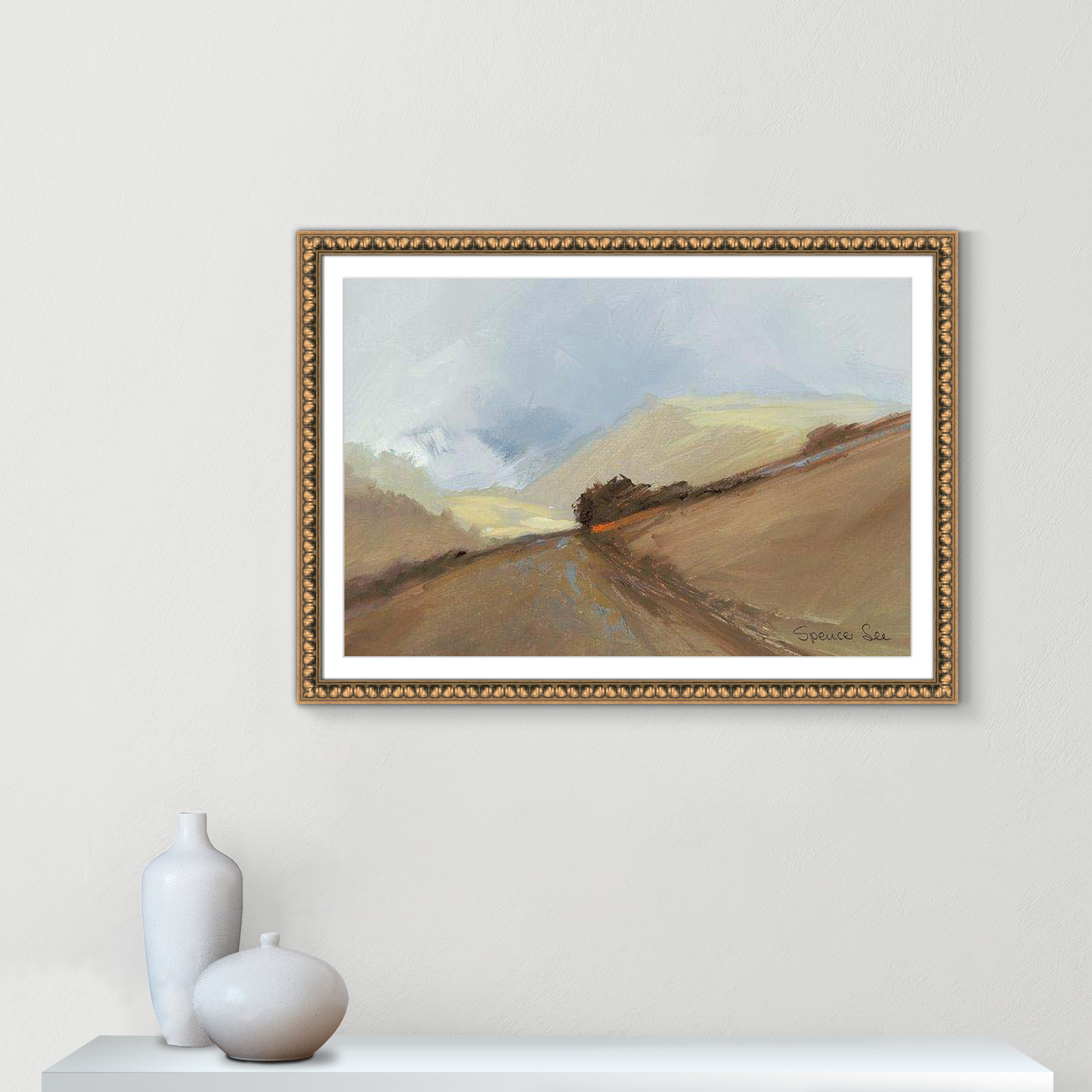 Heaven And Earth II by Spencer Lee, Gold Framed, 26.5" H x 36.5" W x 0.75" D