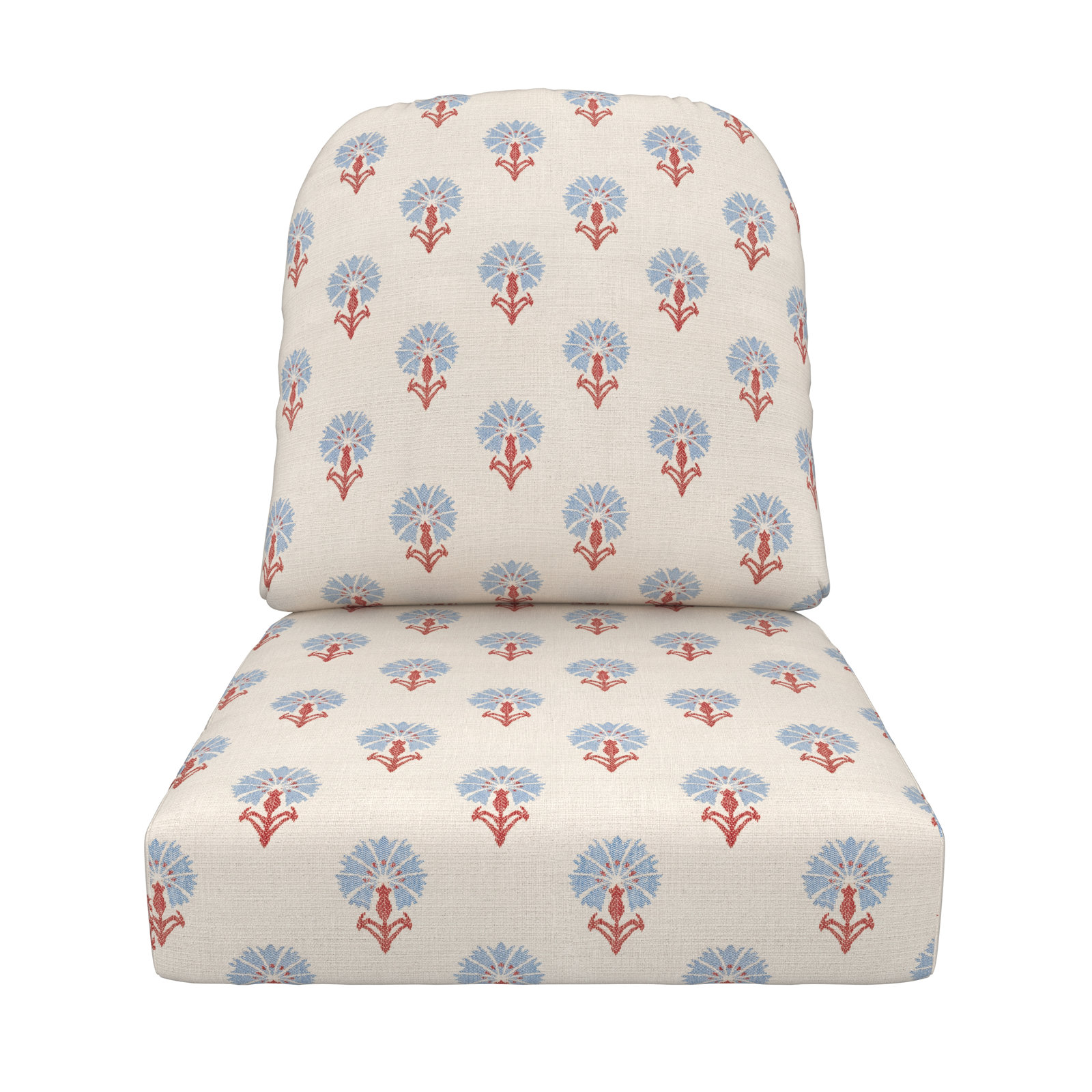 Amala 22" Sunbrella® Seat and Back Cushion, Sunbrella Mira Bluebell