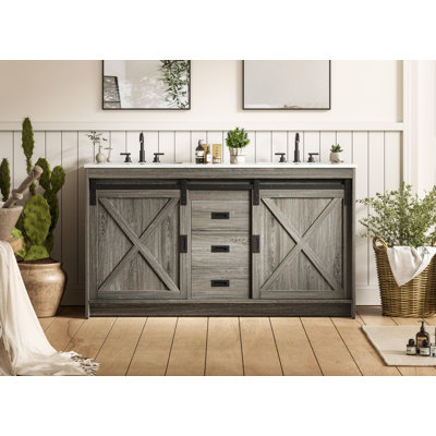Meuble-lavabo double 60 po Boden